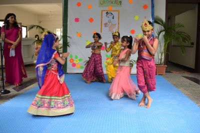 Janmastmi was celebrated at RKSVA on 12th of August 2017 with great joy. Students dressed up as Radha Krishna wearning wonderful smiles on faces. Various cultural prgrammes from all the classes made the programme a grand success. The programme ended with 