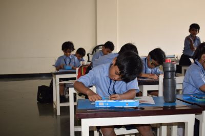 An Art Competition was held on 12 August 2018 . Understanding the concept of expressing things visually on a drawing sheet with different colours of nature ,the students creativity, understanding of strokes, colour combinations and expressions. The wonderful artistic creations was displayed on the student wall during art exhibition on 13 august 2018.